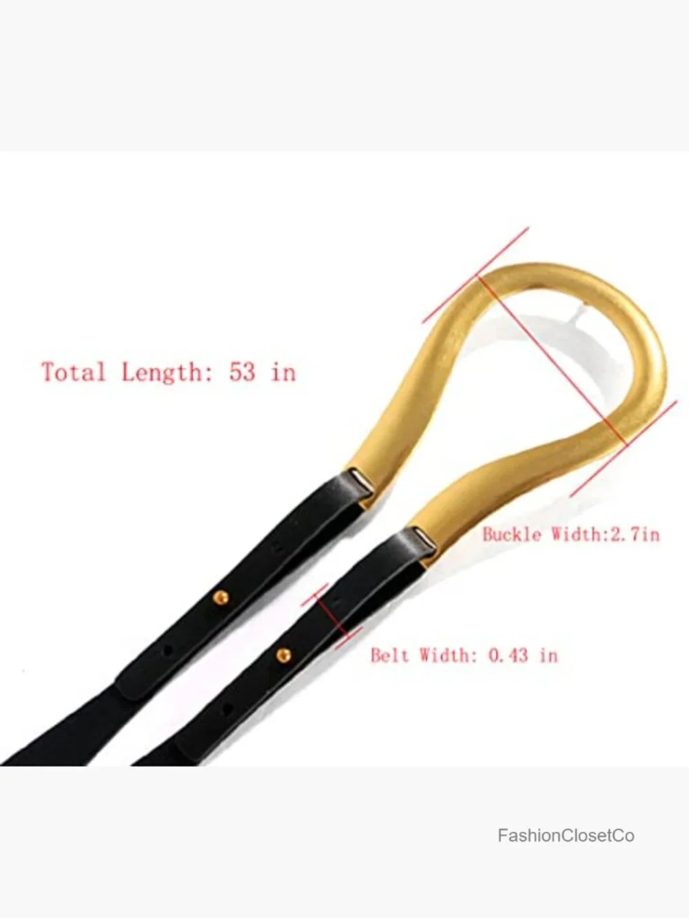 PU Leather Waist Belt Double Strap Tie Wrap Cinch Retro Skinny Gold Buckle